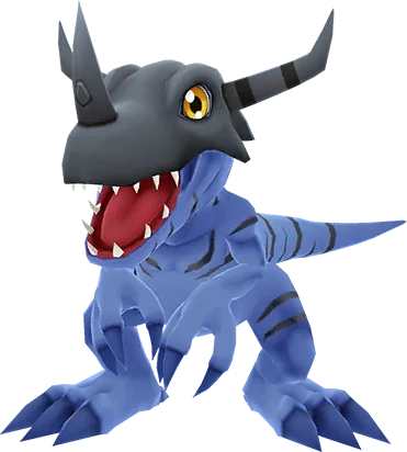 Greymon (Blue) full-body artwork
