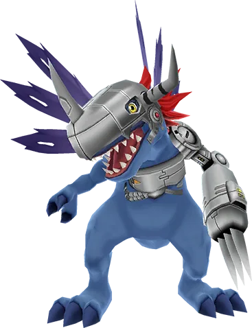 MetalGreymon (Blue) full-body artwork