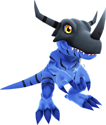 Greymon (Blue) full-body artwork