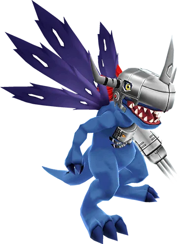 MetalGreymon (Blue) full-body artwork