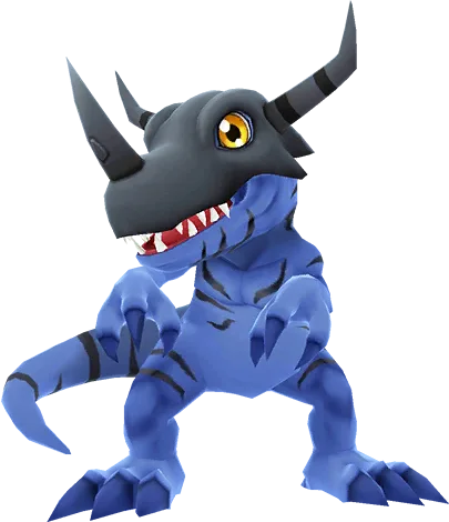 Greymon (Blue) full-body artwork