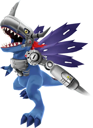 MetalGreymon (Blue) full-body artwork