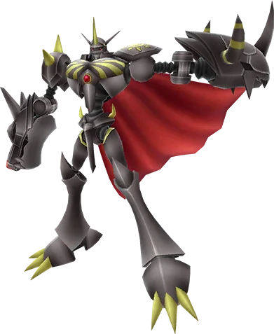 Omegamon Zwart full-body artwork