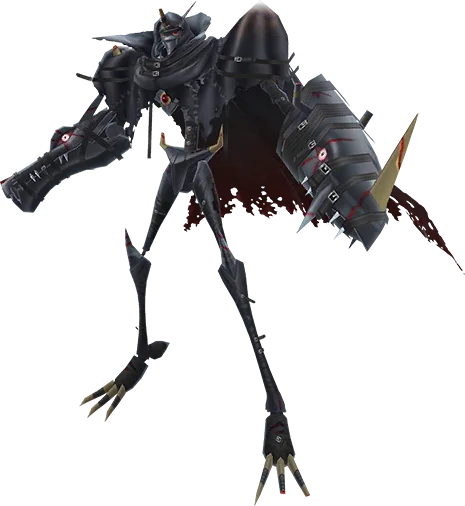 Omegamon Zwart D full-body artwork