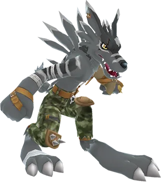 WereGarurumon (Black) full-body artwork