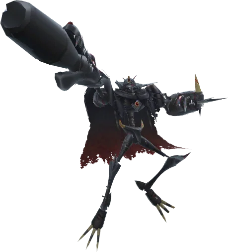 Omegamon Zwart D full-body artwork