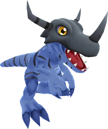 Greymon (Blue) full-body artwork
