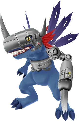 MetalGreymon (Blue) full-body artwork