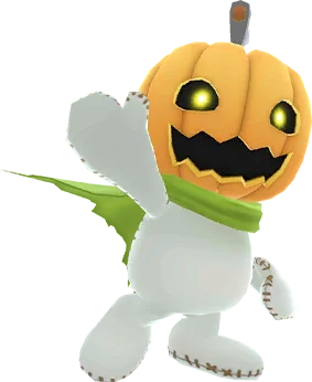 Pumpkinmon full-body artwork